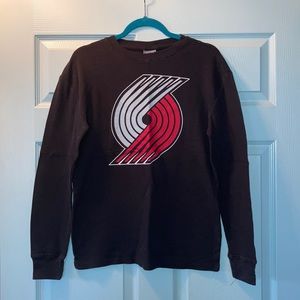 Portland Trail Blazers Logo Waffle Knit Shirt
